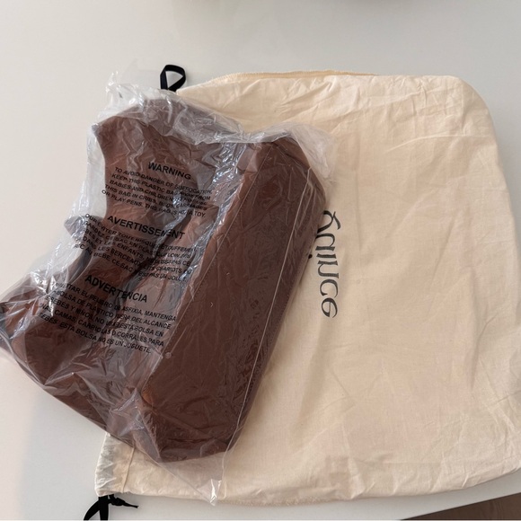 Quince Italian Suede Slouchy Shoulder Bag Brown NEW In Dust Bag Size Medium - Picture 7 of 11